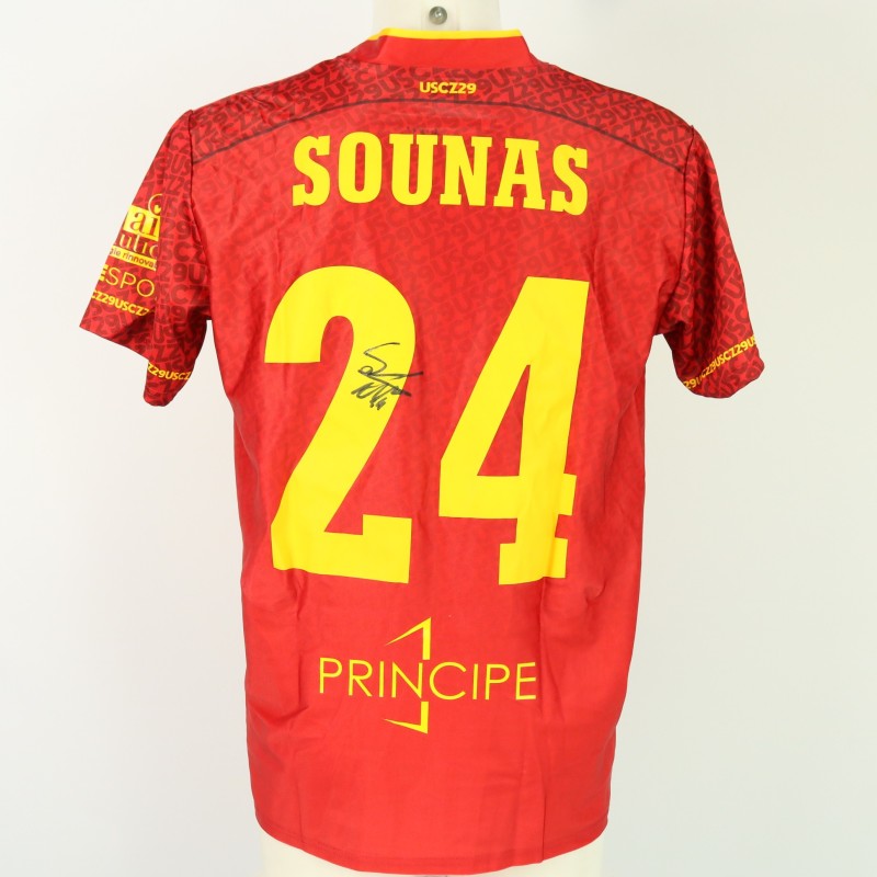 Sounas' Signed Unwashed Shirt, Catanzaro vs Como 2024