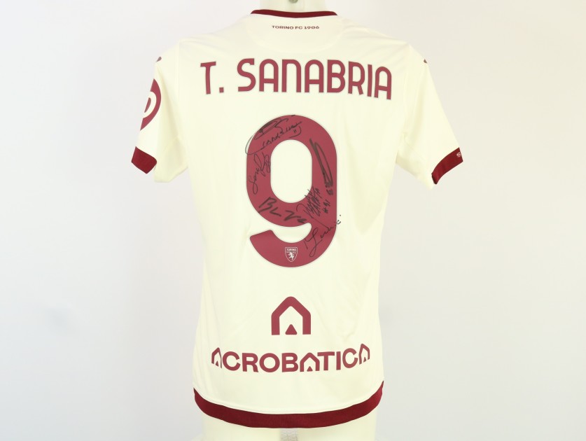 Sanabria Official Torino Shirt, 2023/24 - Signed by the Players