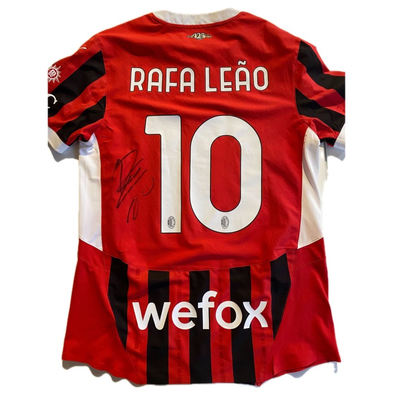 Rafa Leao's SIgned Unwashed Shirt, Milan vs Salernitana 2024