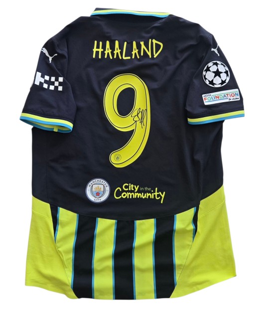 Haaland's Manchester City Signed Match-Issued Shirt, UCL 2024/25