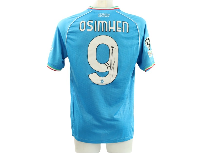 Osimhen's Napoli Signed Match-Worn Shirt, UCL 2023/24