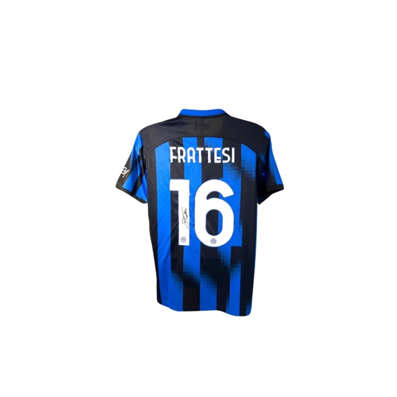 Maglia Replica firmata di Davide Frattesi Inter 2023/24