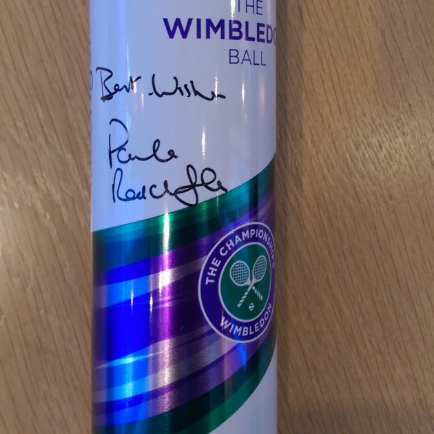 Wimbledon Championship Tennis Balls Signed by Paula Radcliffe