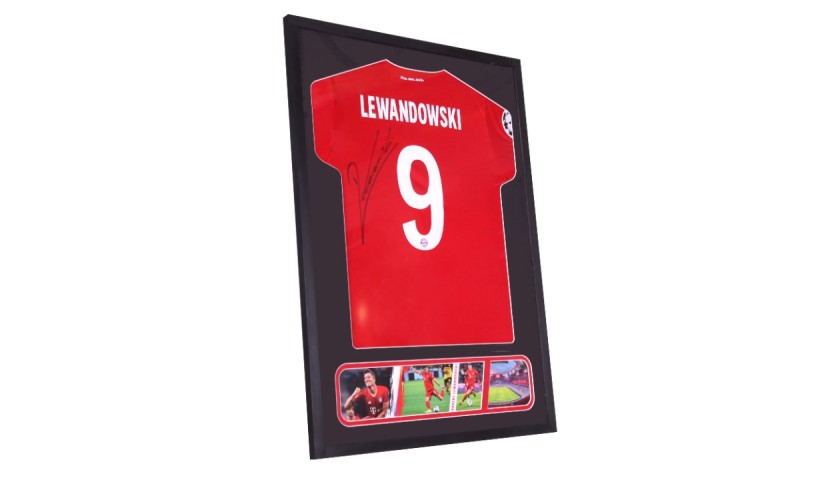 Robert Lewandowski Signed Barcelona Pro Style Soccer Jersey with COA