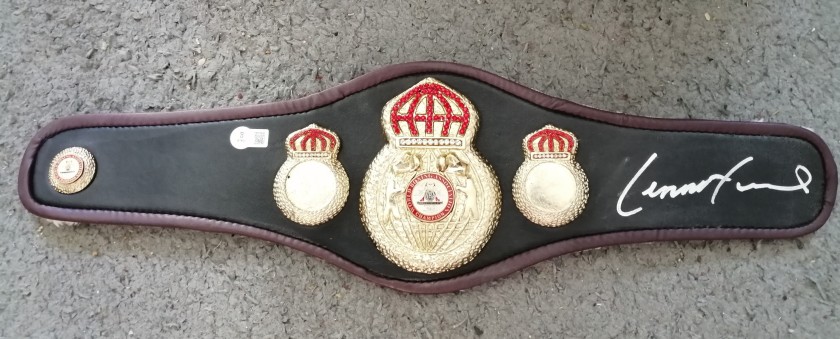 Lennox Lewis Signed WBA Mini Boxing Belt