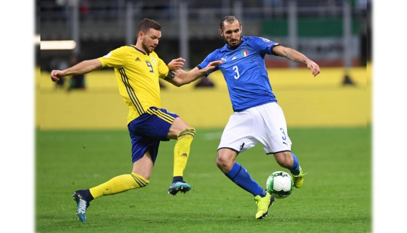 Chiellini's Match Shirt, Italy-Sweden 2017