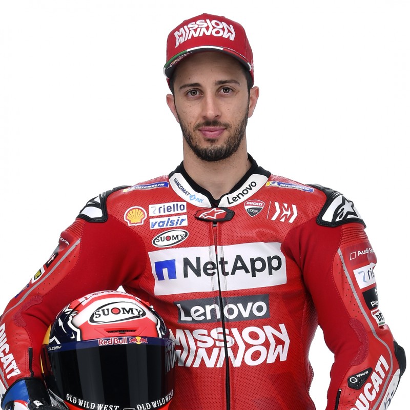T-Shirt and Cap Signed by Motorbike Racer Andrea Dovizioso