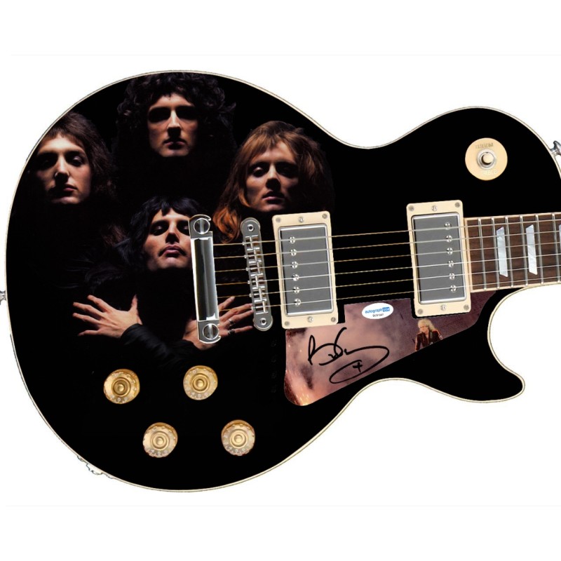 Brian May of Queen Signed Custom Graphics Guitar