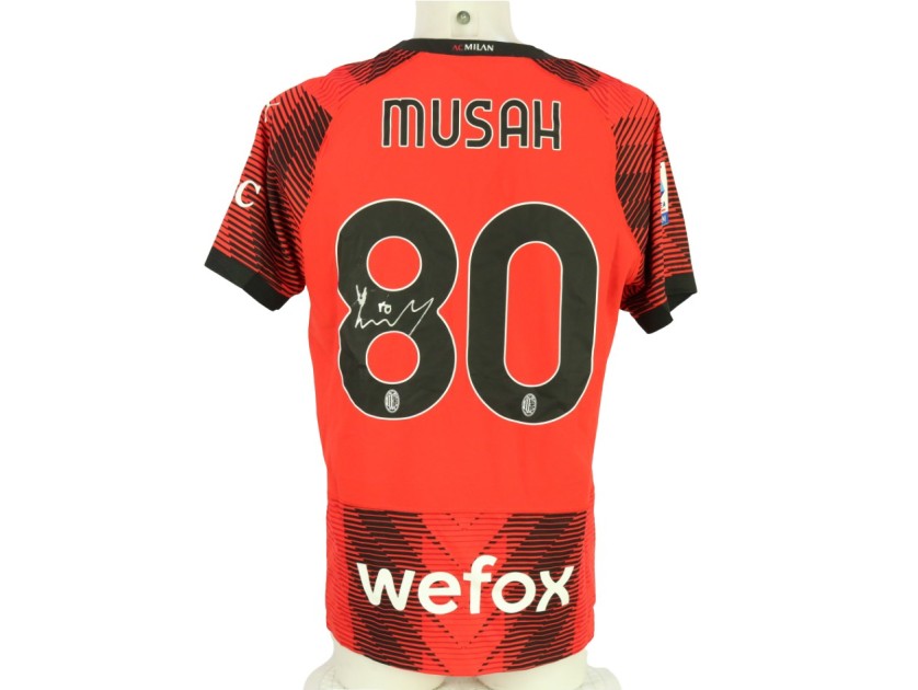 Maglia ufficiale Musah Milan, 2023/24 - Autografata