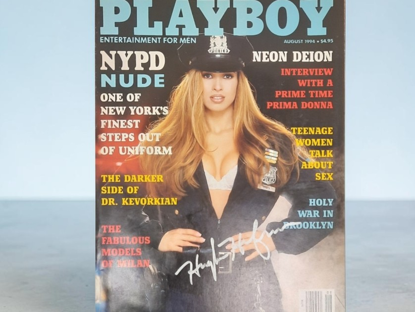 Hugh Hefner Signed August 1994 Playboy Magazine