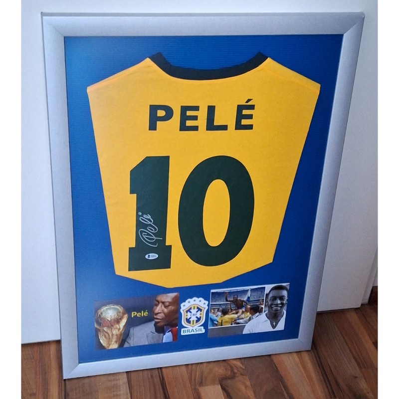 Pelè's Brazil Signed and Framed Shirt