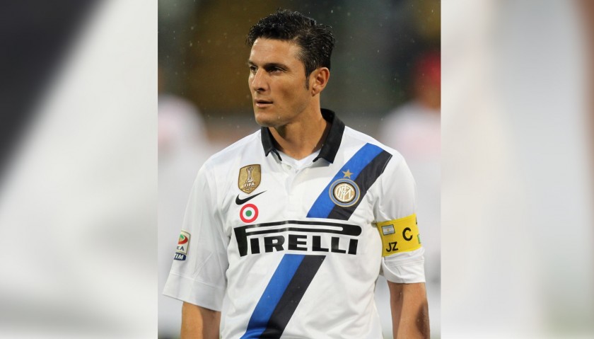 Zanetti's Inter Match-Issue Signed Shirt, 2011/12
