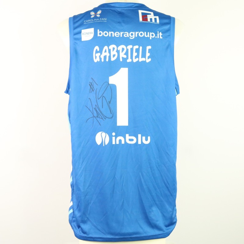 Gabriel's Signed Unwashed Kit, Germani Brescia vs EA7 Emporio Armani Milano 2023 - Nickname Week