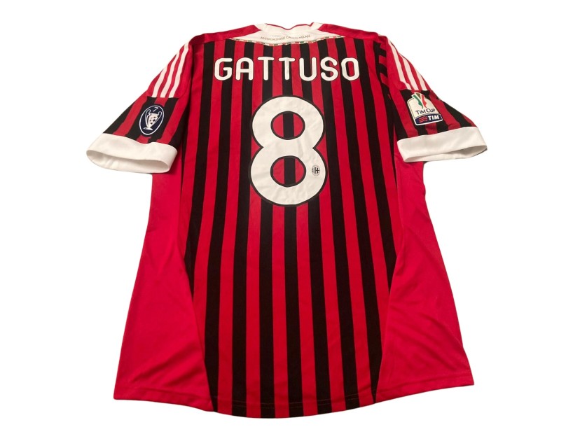 Gattuso's Milan Match-Issued Shirt, TIM CUP 2011/12