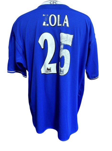 Tribute to Zola Match-Issued Shirt, Chelsea vs Real Zaragoza 2004