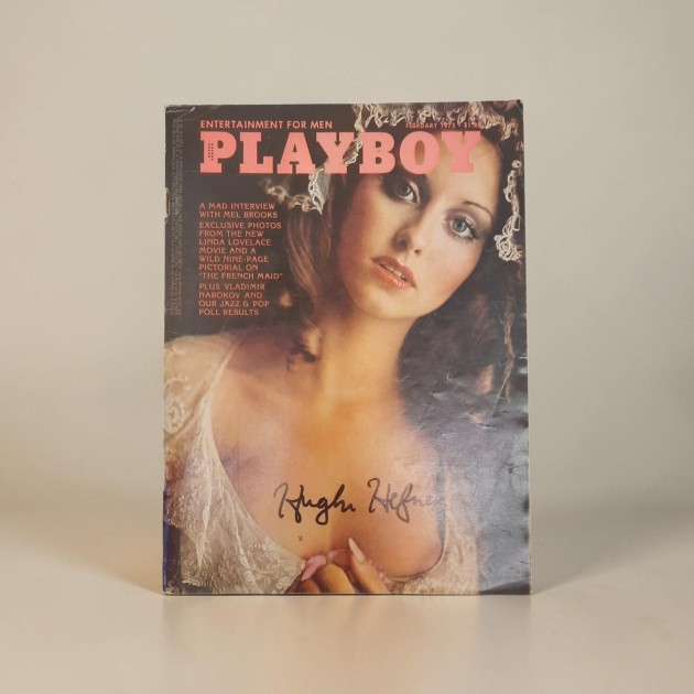 Hugh Hefner Signed Playboy Magazine