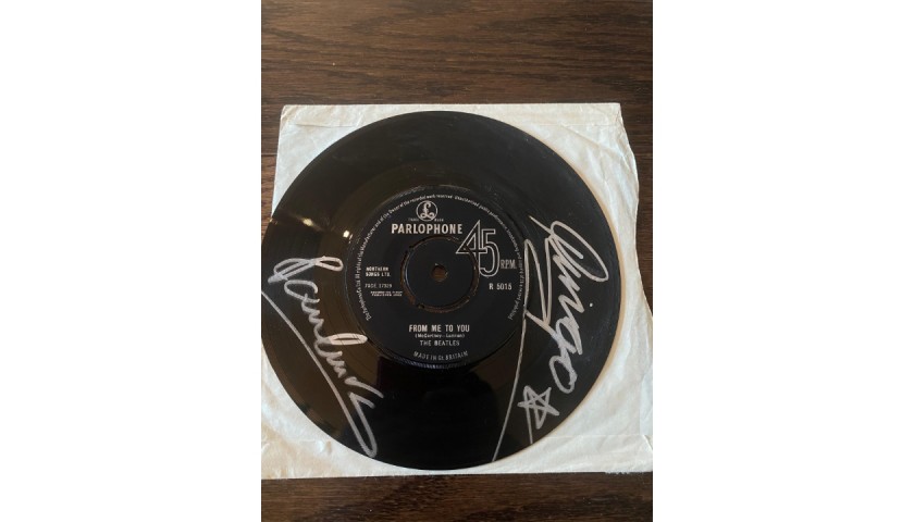 Vinile 45 giri "From Me To You" autografato dai Beatles 