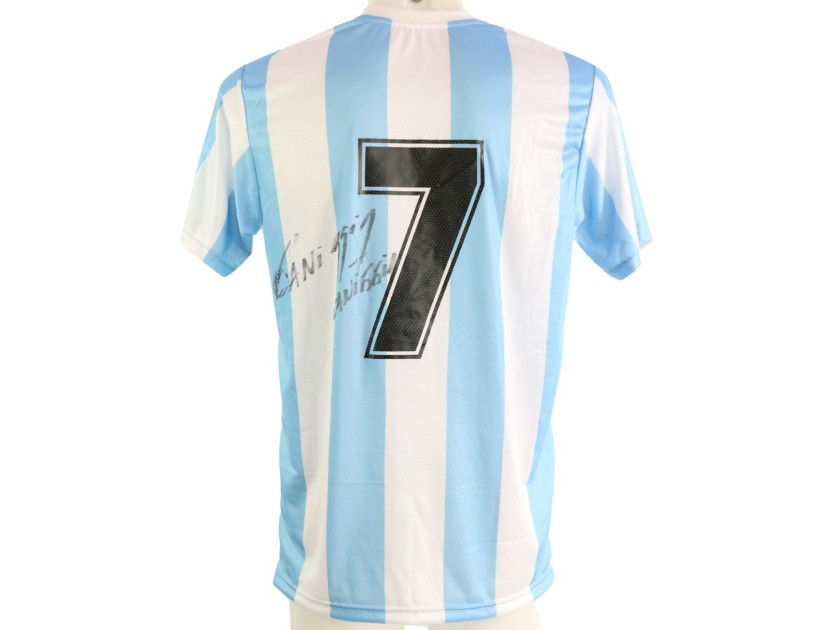 Caniggia Official Argentina Signed Shirt
