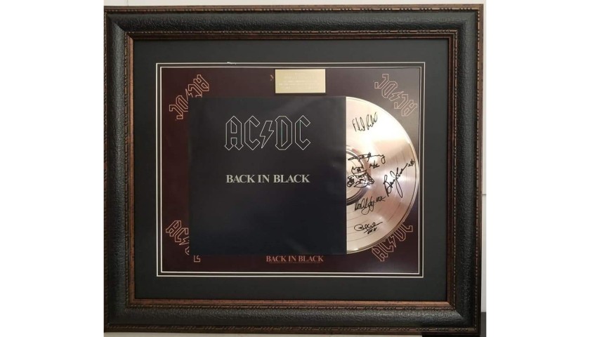 AC/DC 'Back in Black' Framed Record Display