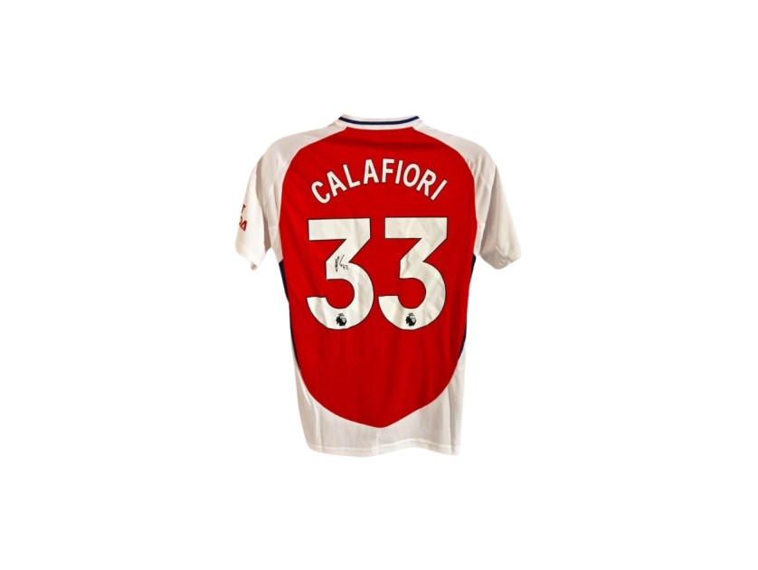 Riccardo Calafiori's Arsenal 2024/25 Signed Replica Shirt