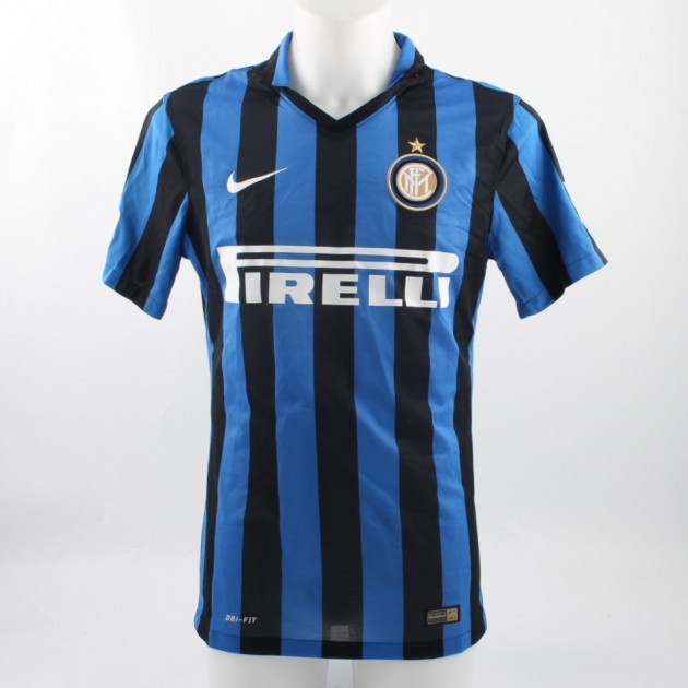 Match worn Kondogbia shirt, Inter-Udinese 23/04/2016 - special model UNWASHED