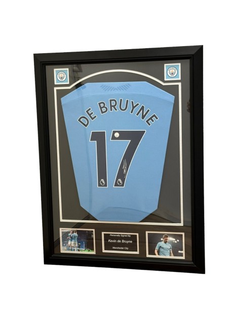 Kevin De Bruyne's Manchester City 2021/22 Signed and Framed Shirt