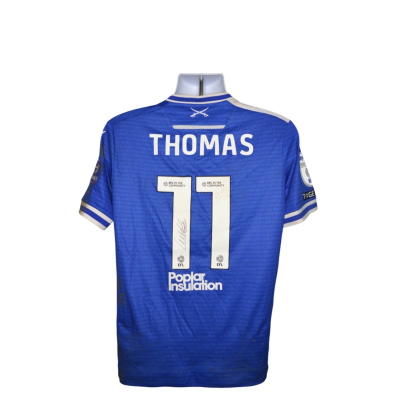 Thomas' Bristol Rovers EFL Sky Bet League One Signed Match Worn Shirt, vs Barnsley