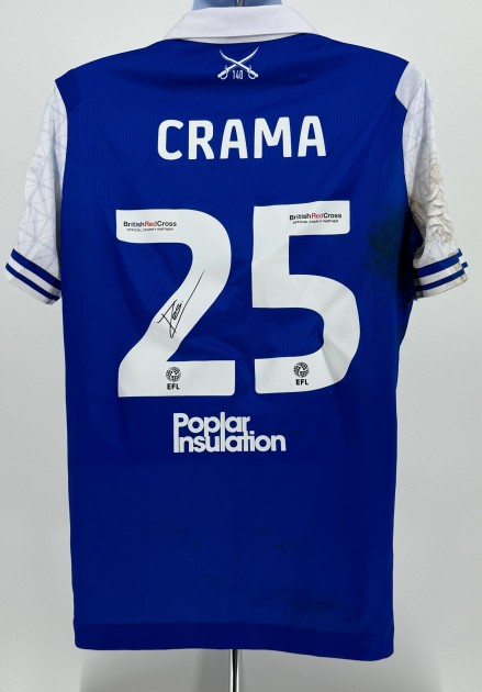 Maglia firmata del Bristol Rovers EFL Sky Bet League One di Crama indossata durante la partita