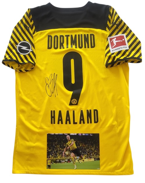 Haaland's Borussia Dortmund vs Bayern Munchen Signed Match Shirt, 2021/22