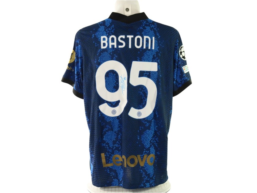 Bastoni's Inter Official Signed Shirt, UCL 2021/22