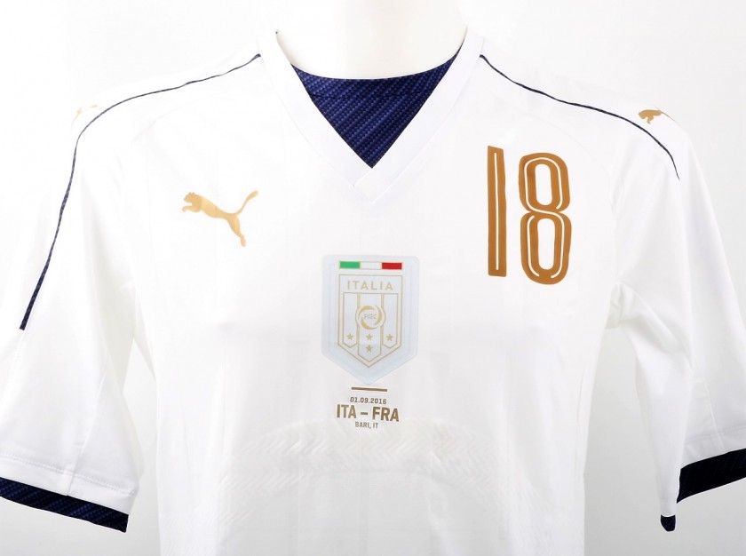 Montolivo Match issued/worn shirt, Italy-France 01/09/2016
