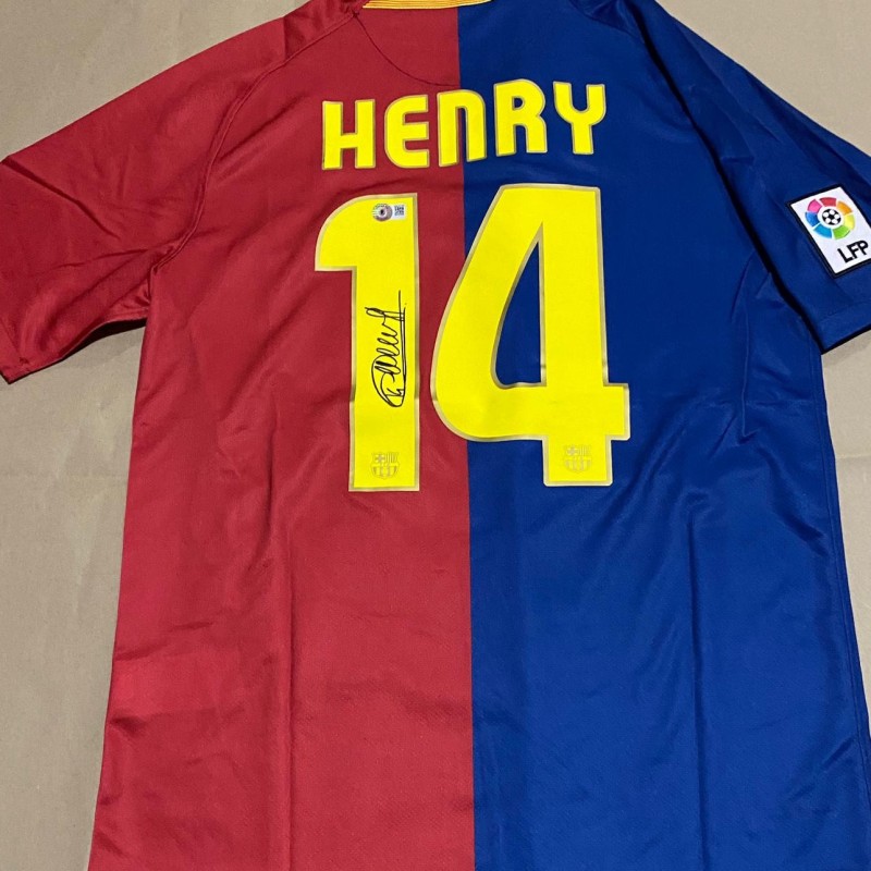 Thierry Henry's FC Barcelona 2008/09 Signed Replica Shirt