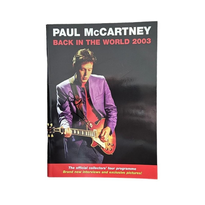 Paul McCartney dei Beatles firmato Back In The World 2003 Tour Programme