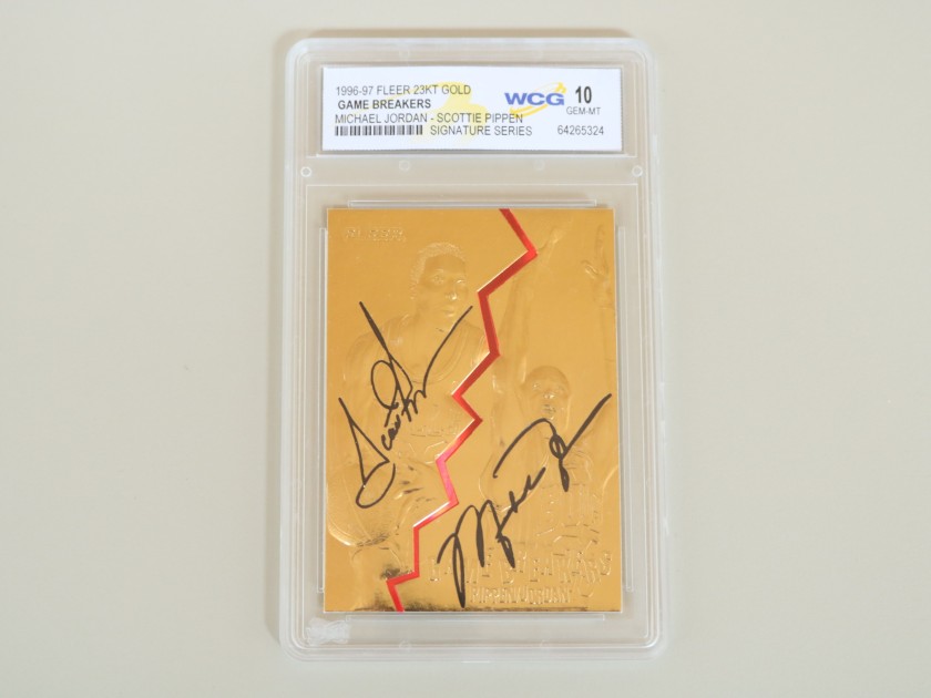 Card in oro Michael Jordan & Scottie Pippen Fleer Signature Series, 1996/97