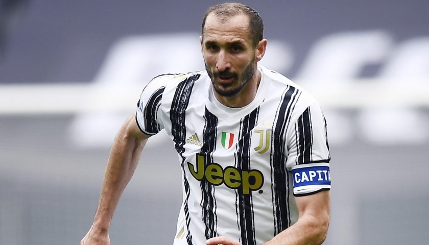 Chiellini's Official Juventus Signed Shirt, UCL 2020/21