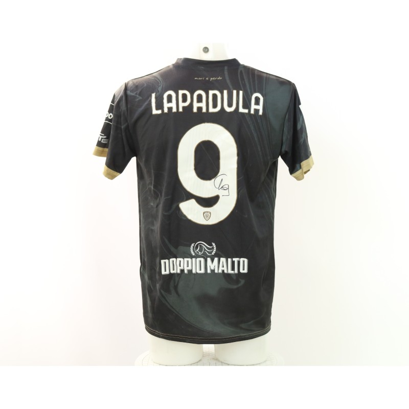 Maglia Lapadula Monza vs Cagliari Unwashed, 2025 - Autografata