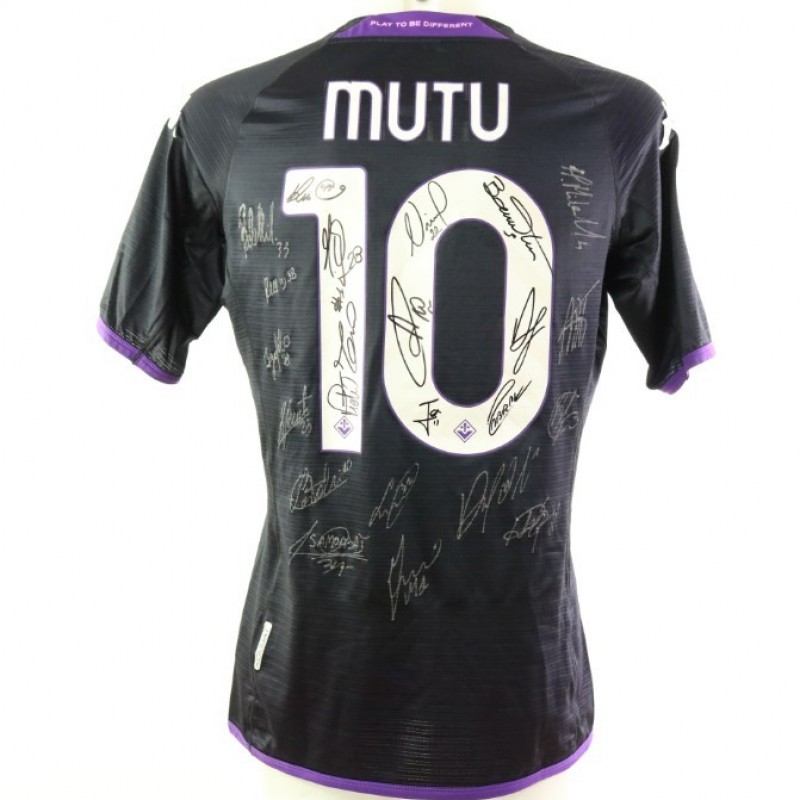 Mutu's Fiorentina Match Shirt, 2022/23 - Signed by the Squad
