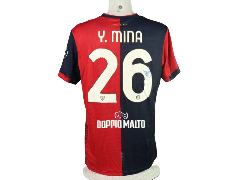 Mina's Signed Unwashed Shirt, Cagliari vs Empoli 2024