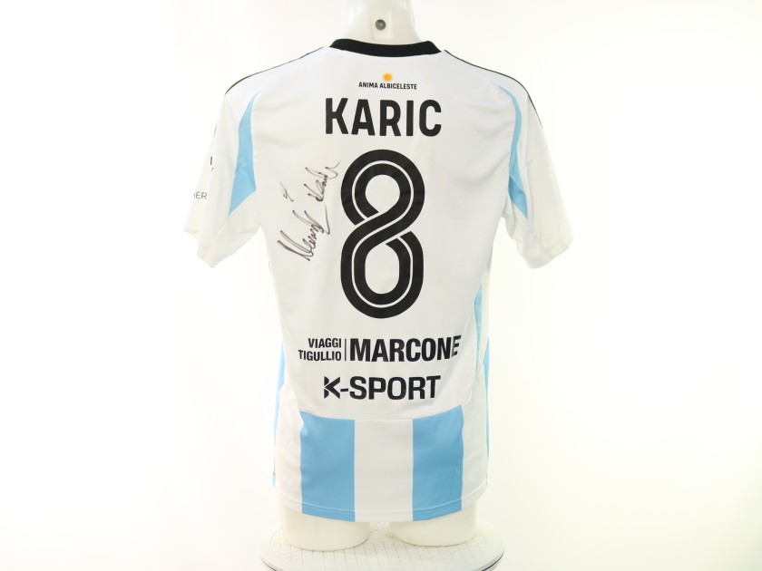 Maglia Karic Virtus Entella vs Ascoli Unwashed, 2025 - Autografata