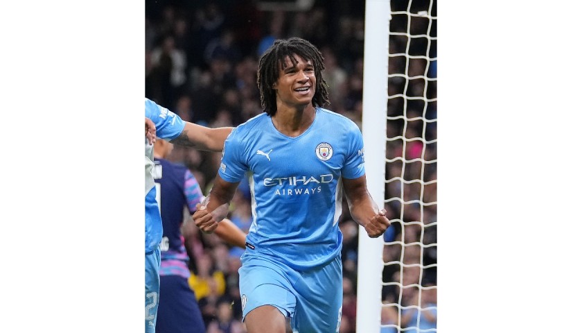 Ake Manchester City Signed, Authentic Champions League Shirt