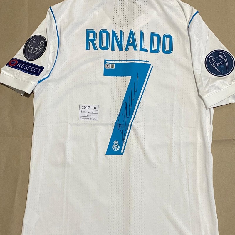 Cristiano Ronaldo's Real Madrid Champions League Winners 2017/18 Signed Replica Shirt