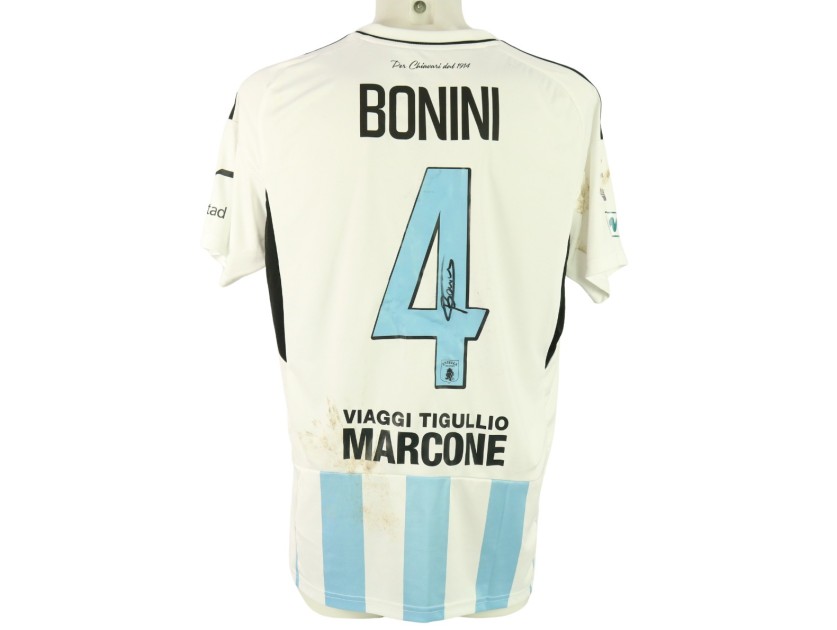 Bonini's unwashed Signed Shirt, Sestri Levante vs Virtus Entella 2024 