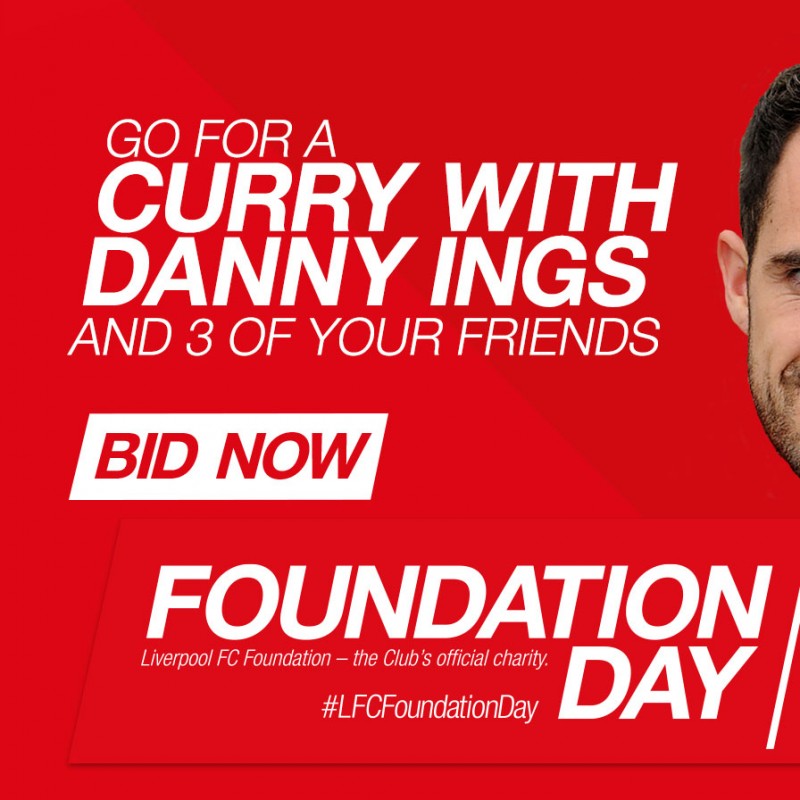 Curry with Danny Ings in a VIP Private Booth at Liverpool’s East z East for up to 4 guests.