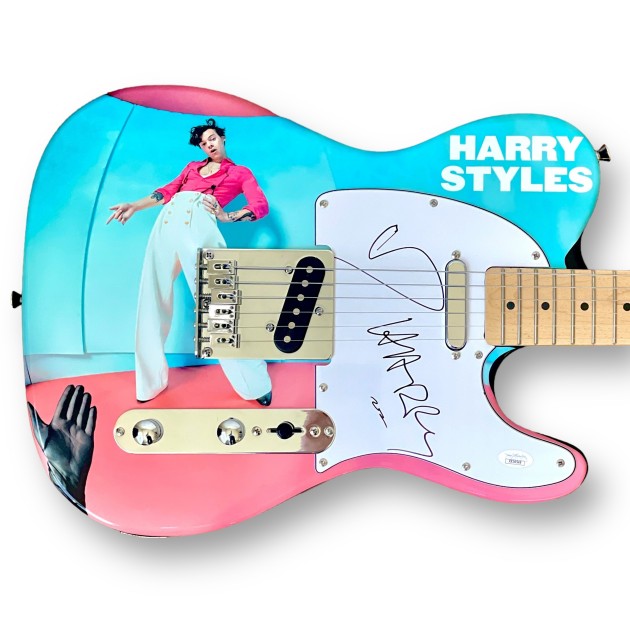 Harry Styles Signed Custom Wrapped Electric Guitar