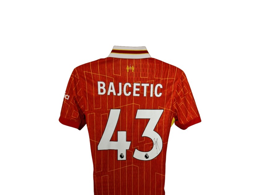 Liverpool FC BAJCETIC 43 ユニフォーム　リバプール Stefan Bajcetic Signed Liverpool 2024-25 Home PV Football Shirt