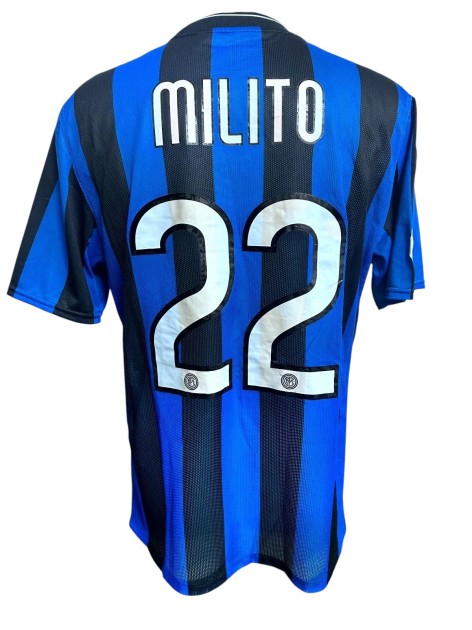 Milito's Inter Match-Worn Shirt, 2009/10