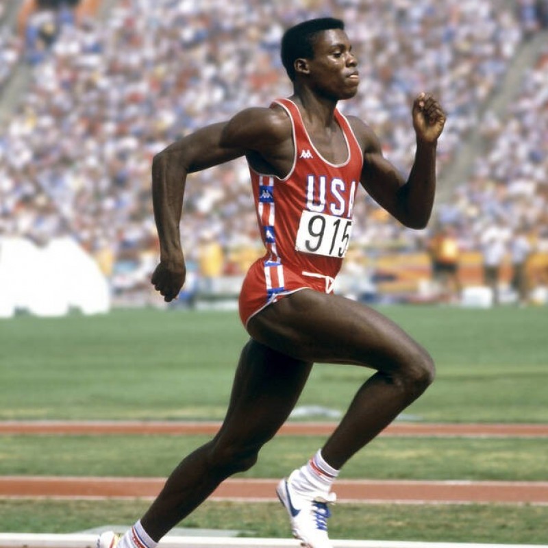 Carl Lewis Signed  Olympic Track Jersey