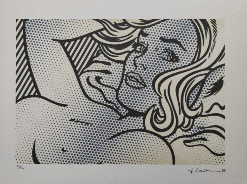 "Nude Lying" Lithograph Signed by Roy Lichtenstein