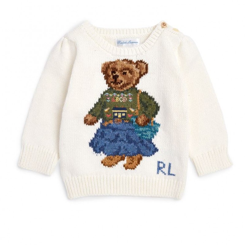 Ivory Teddy Bear Sweater by Polo Ralph Lauren + Teddy Bear
