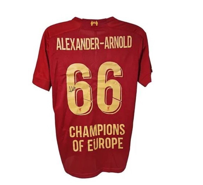 Maglia replica firmata da Trent Alexander-Arnold per la Champions 2019/20 del Liverpool